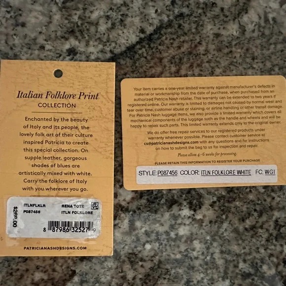 Patricia Nash Italian Folklore Rena Tote New Without Tags - Picture 2 of 13